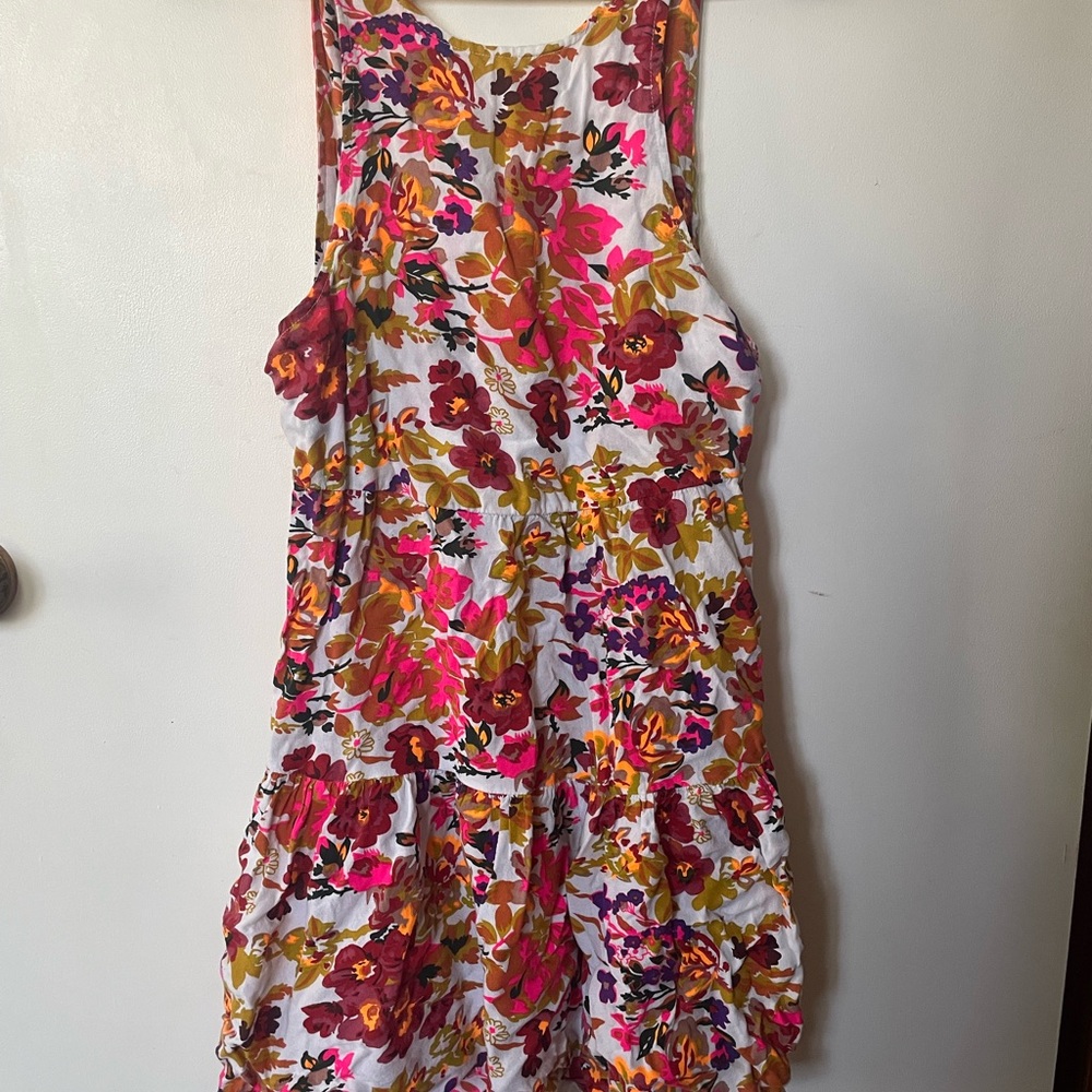 NATURAL LIFE Strapless Dress with Floral Print